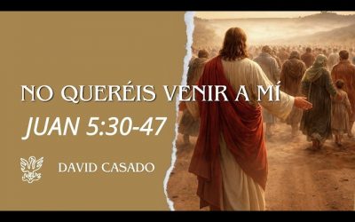No queréis venir a mi | Juan 5:30-47 | David Casado.